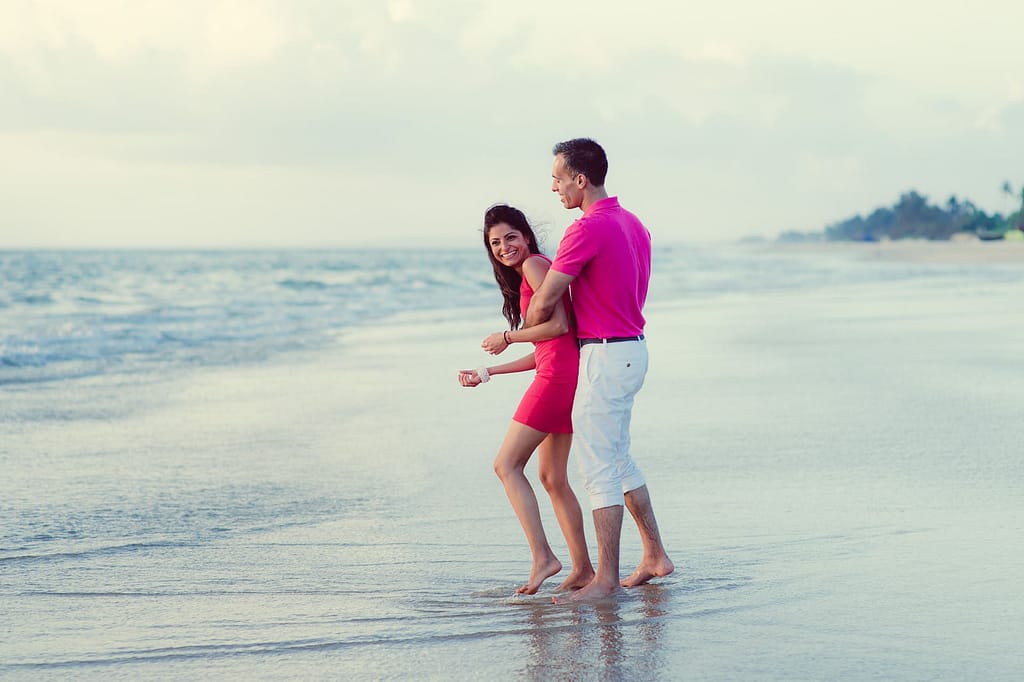 Couple photo on Goa beach