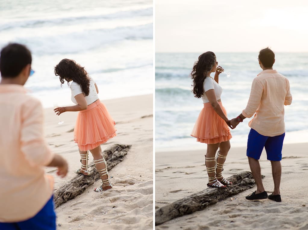 Couple holding hand on Thailand Beach