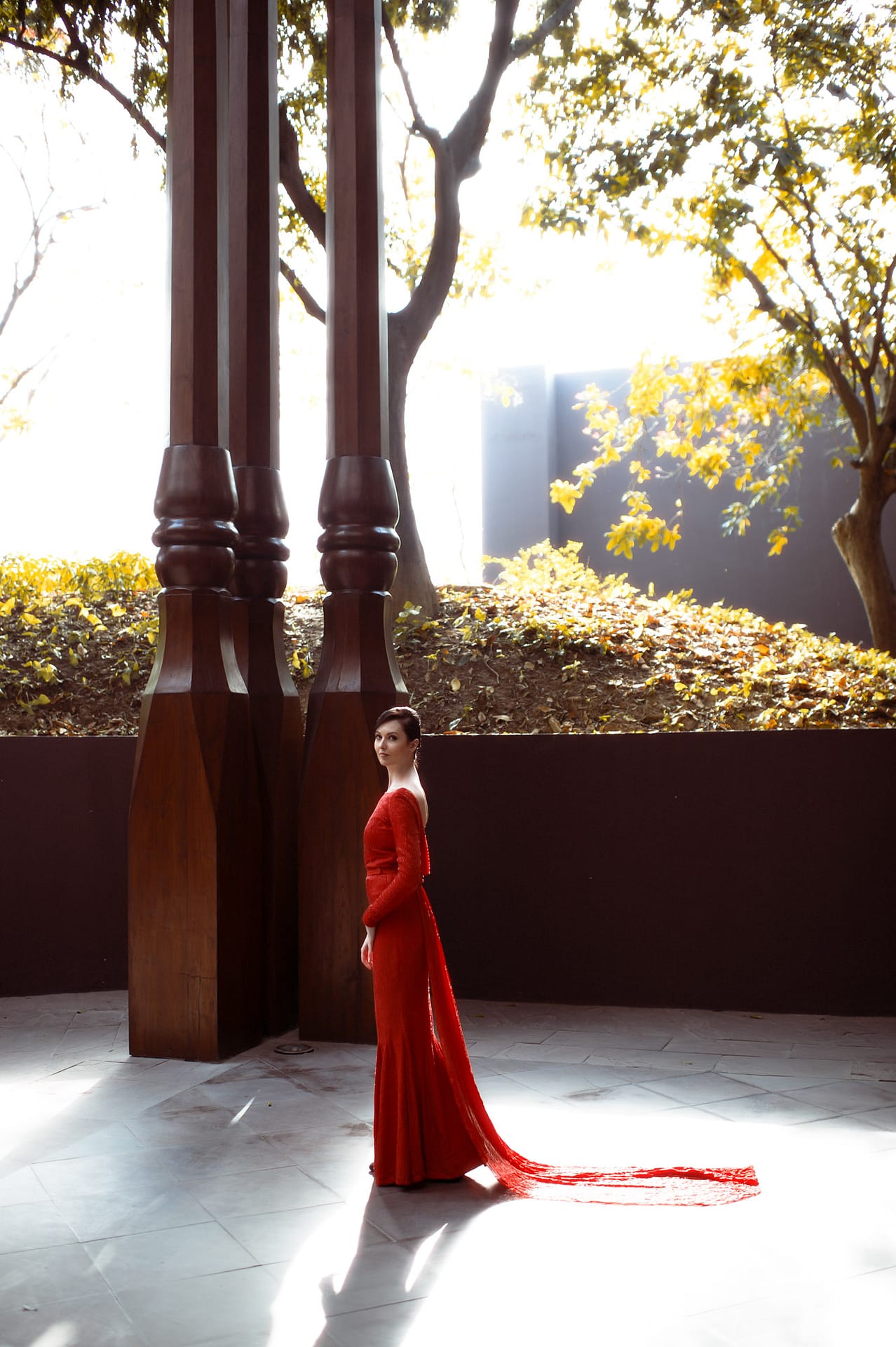 Bride standing pose 