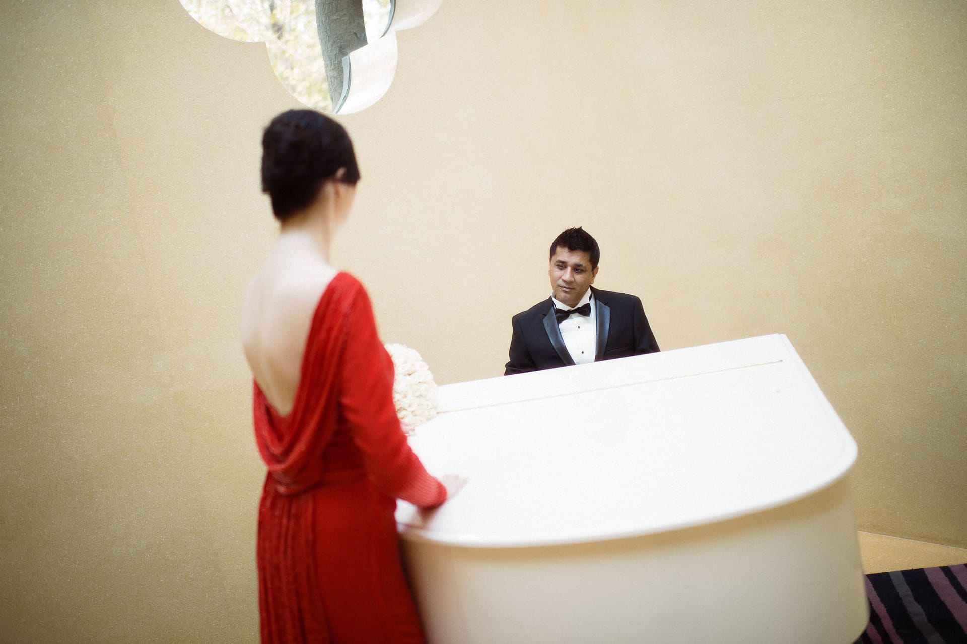 Bride and Groom with Piano